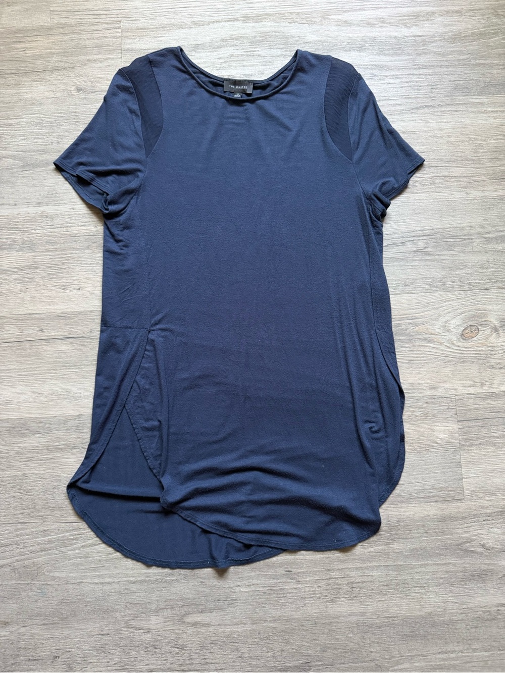 The Limited Navy Short Sleeve Tunic Top